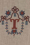 "T" stamped on linen