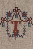 "T" stamped on linen "T" stamped on linen