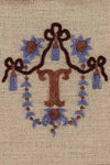 "T" stamped on linen