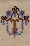 "T" stamped on linen "T" stamped on linen