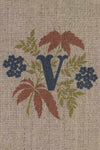 "V" stamped on linen