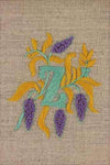 "Z" stamped on linen