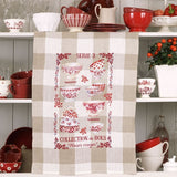 Linen Tea Towel - Bowl Collection #3