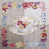 Linen Tea Towel - Teacups