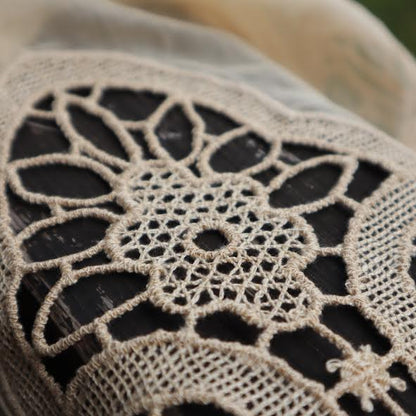 Antique Belgian Lace Curtain - Handmade Bruges Duchess Lace