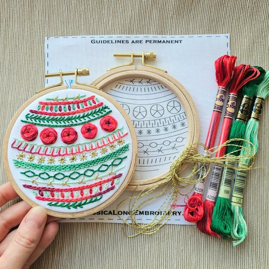 Deck the Halls - Embroidery Ornament Kit