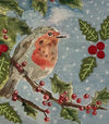 Robin in Holly Tree - Embroidery Kit