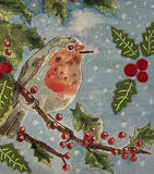 Robin in Holly Tree - Embroidery Kit