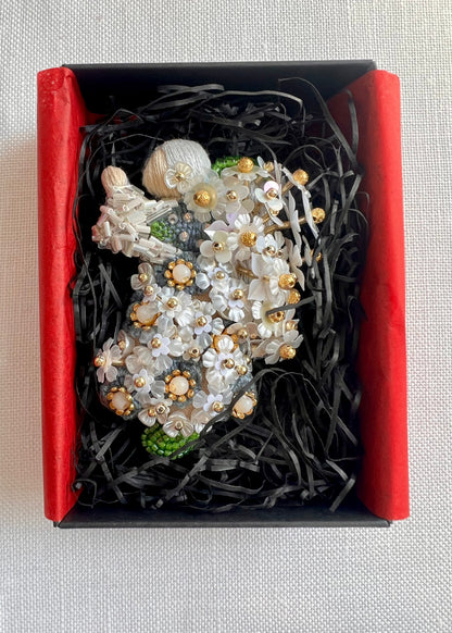 Floral Angel - White & Silver