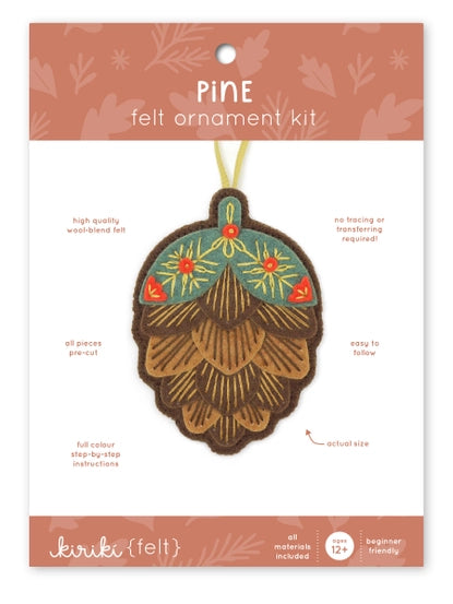 Pinecone - Felt Ornament