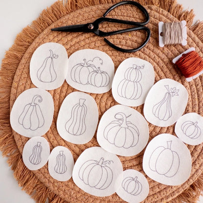 Pumpkins - Stick and Stitch Embroidery