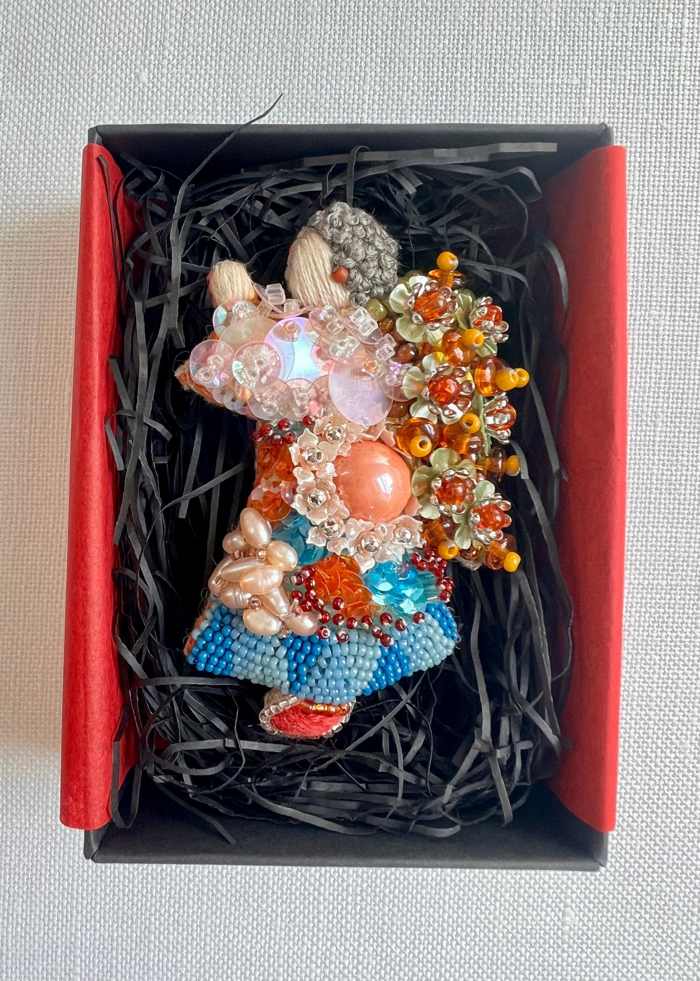 Floral Angel - Iridescent Pink and Blue