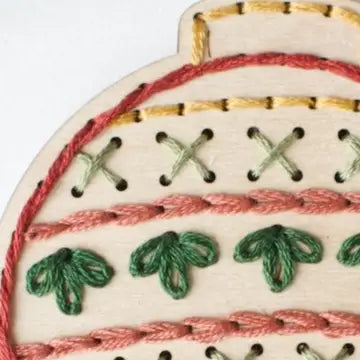 Christmas Ball Ornament - Embroidery Kit