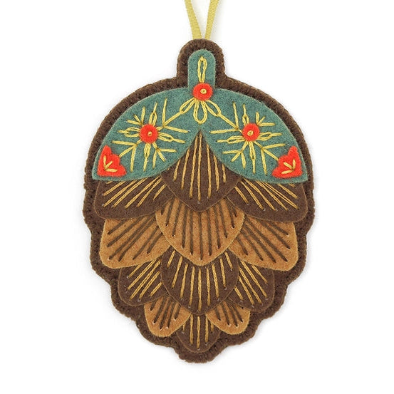 Pinecone - Felt Ornament
