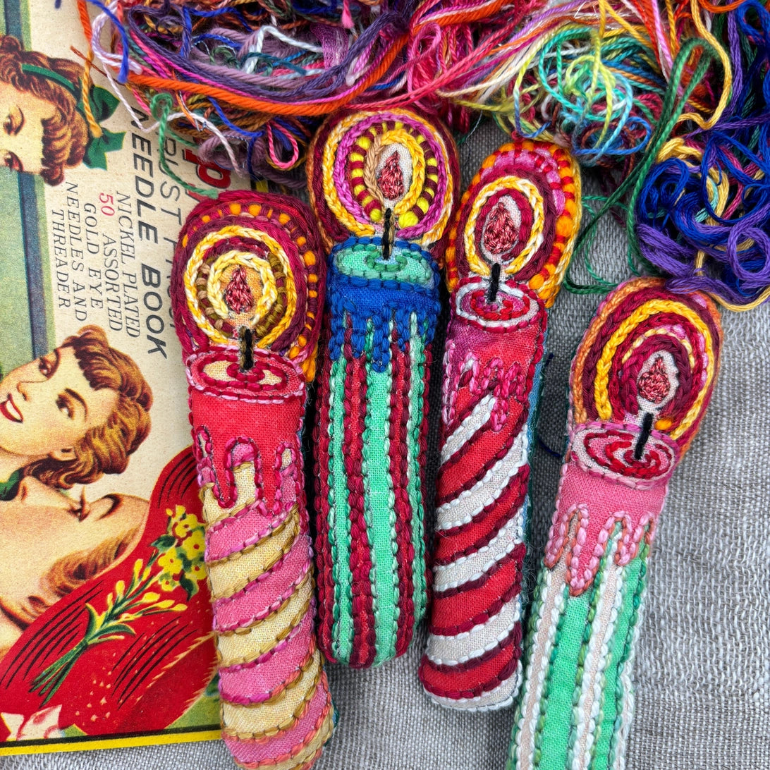 Candle Embroidery Sampler