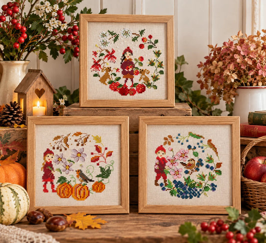 Autumn Wreaths - Cross Stitch Chart