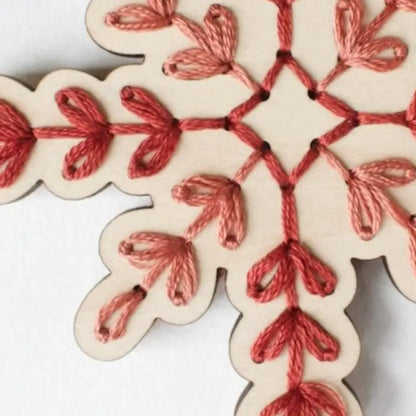 Red Snowflake Ornament - Embroidery Kit