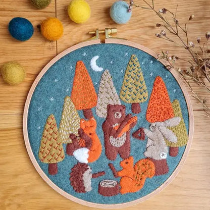 Woodland Melody - Felt Appliqué Hoop Kit