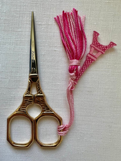 Eiffel Tower Scissors - Gold/Pink