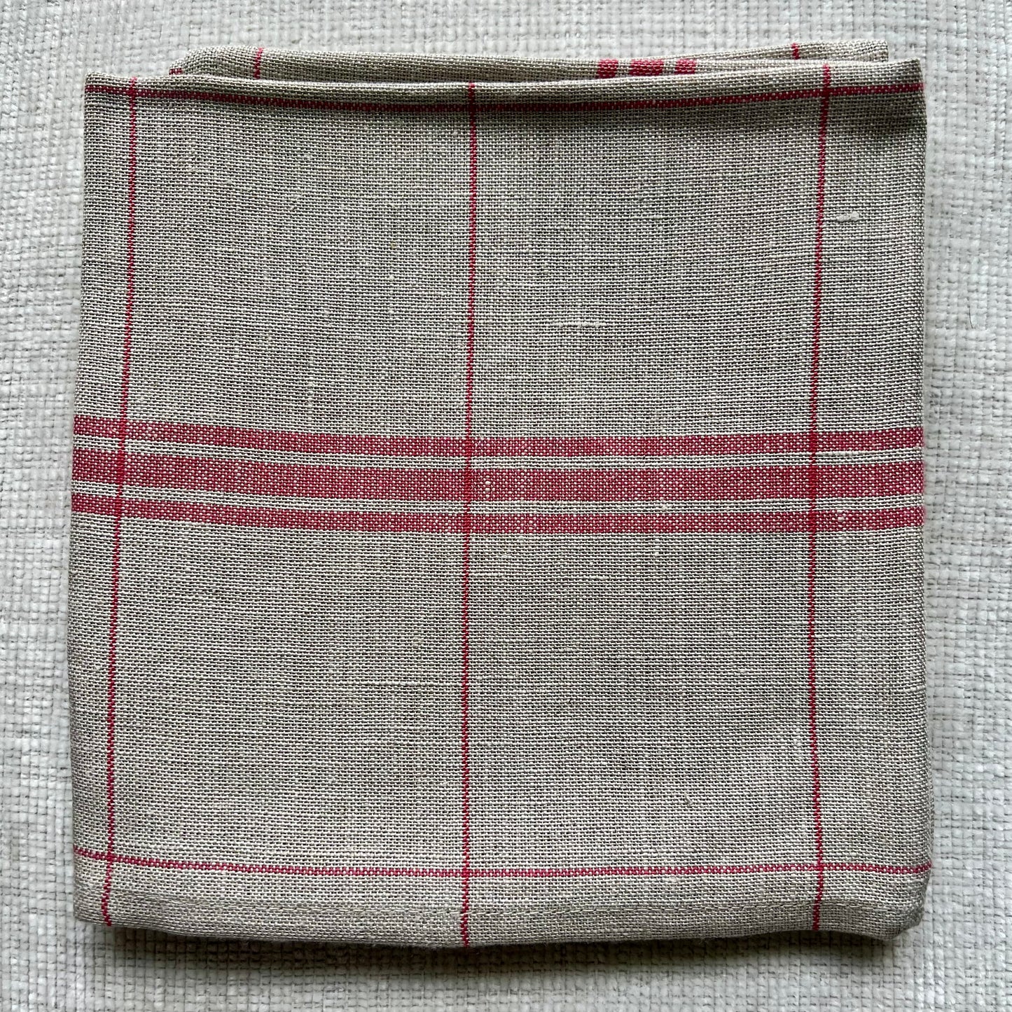Linen Tea Towel - Red