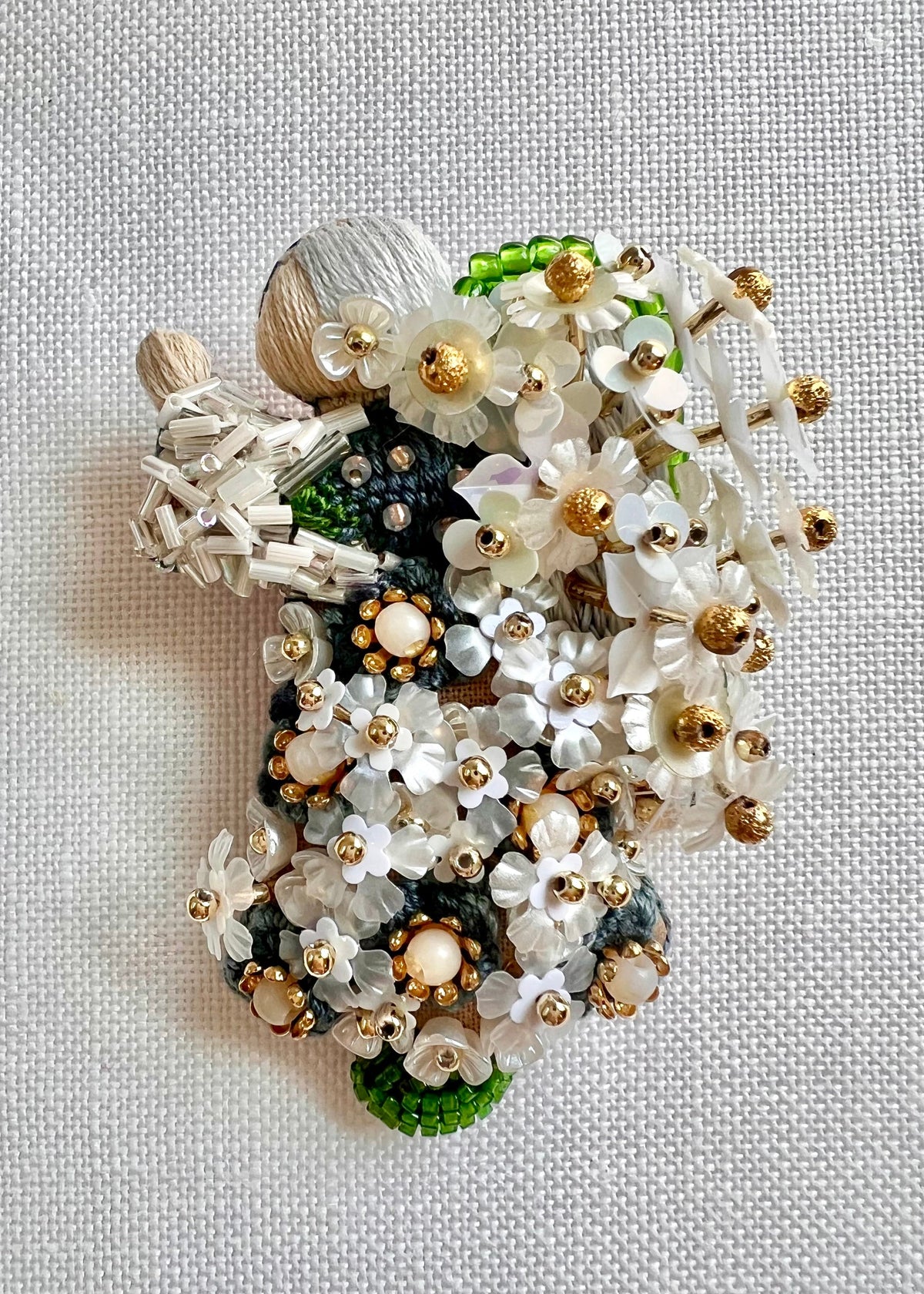 Floral Angel - White & Silver
