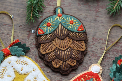 Pinecone - Felt Ornament