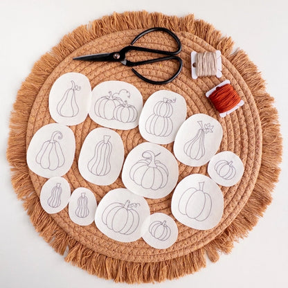 Pumpkins - Stick and Stitch Embroidery