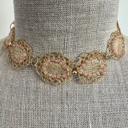 Pink Dancing Butterfly Necklace