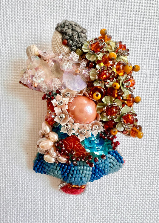 Floral Angel - Iridescent Pink and Blue