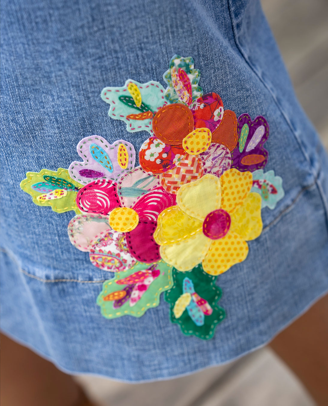 Bloom Bright Slow-Stitch Iron-On