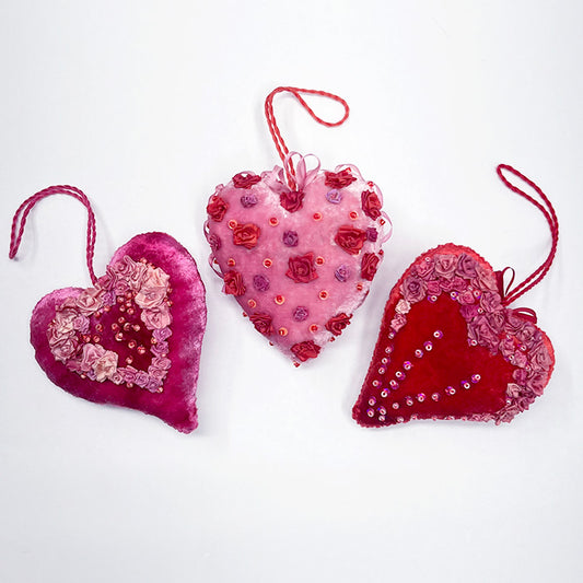 Bright Candies - Heart Ornament Trios