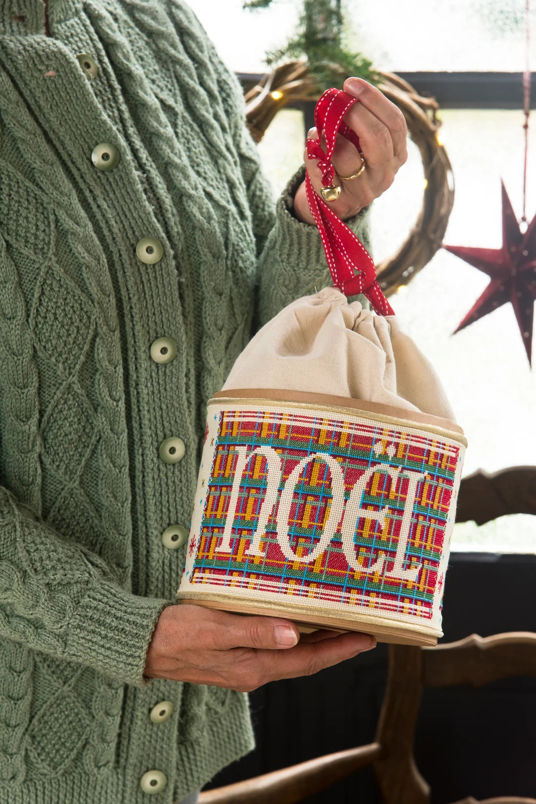 Christmas Drawstring Pouch - Cross Stitch Chart