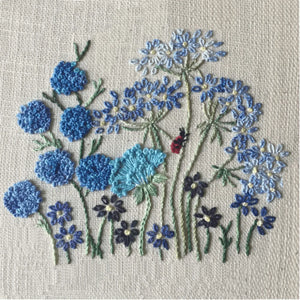 "Blue Garden with Ladybug" Half-Kit