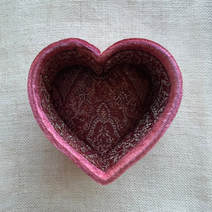 Crimson/Burgundy - Tiny Heart Box
