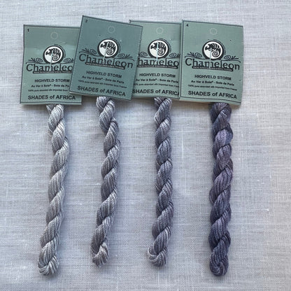 Grey/Purple "Shades of Africa" Silk Pack
