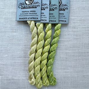 Yellow/Green "Shades of Africa" Silk Pack