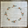 Orange Rosebud Cross Stitch Table Topper