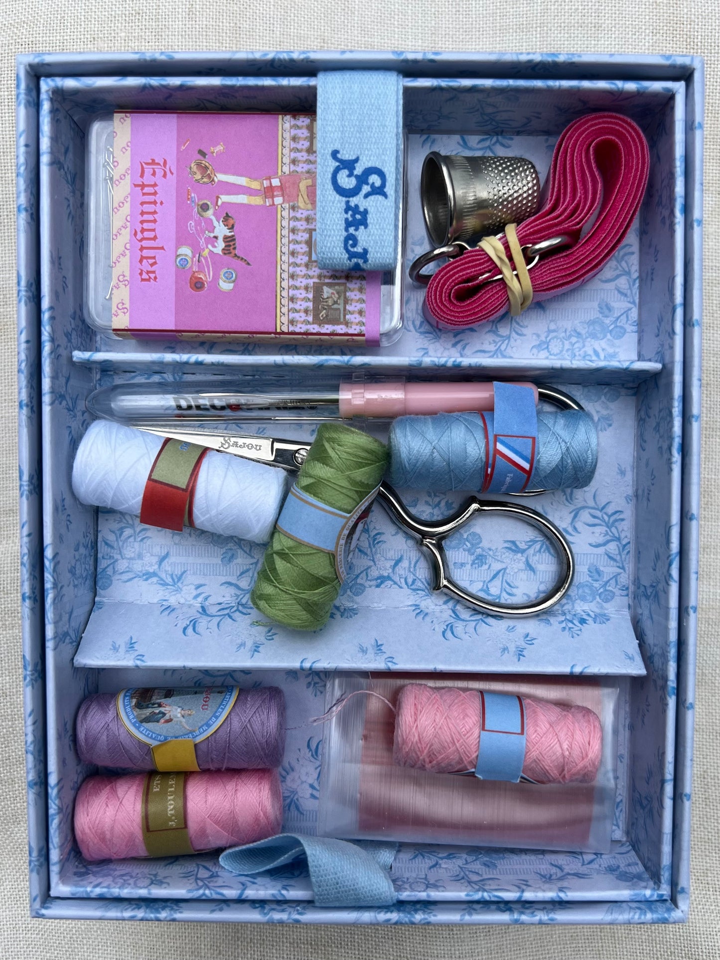 Stocked Sewing Box - Girl and Cat