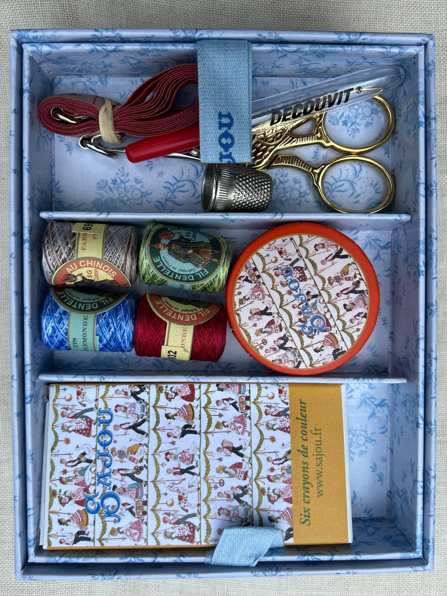 Stocked Sewing Box - Alsatian Farandole