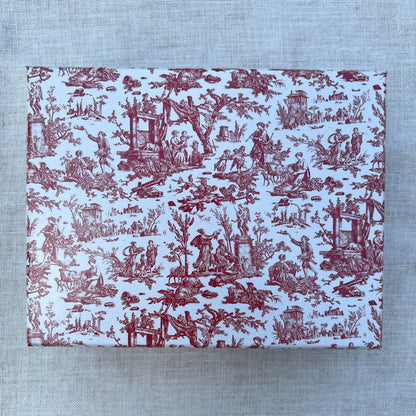 Stocked Sewing Box - Red Toile de Jouy