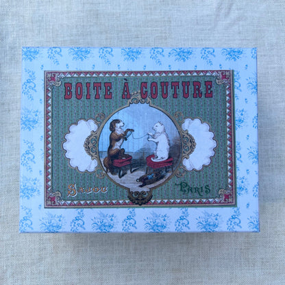 Stocked Sewing Box - Cat and Dog