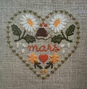 Rouge du Rhin - Months of the Year - Cross stitch charts - March