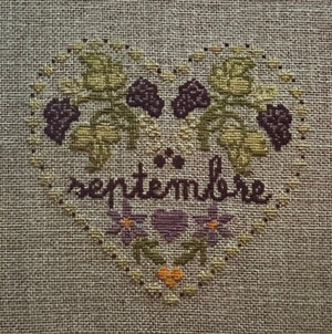 Rouge du Rhin - Months of the Year - Cross stitch charts - September