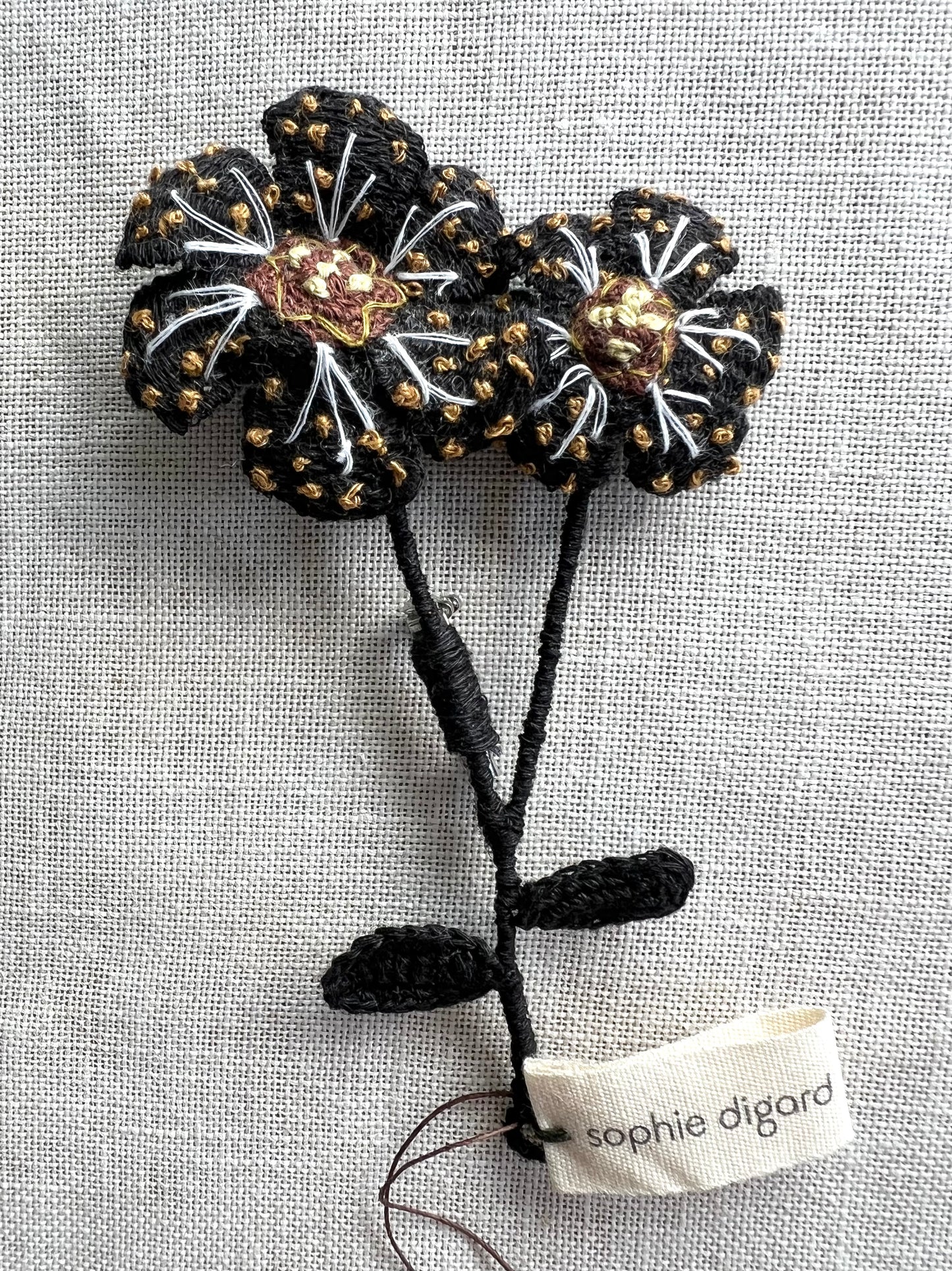 Tiger Flower Brooch