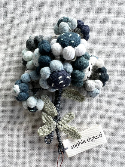 Blue Daisies Brooch