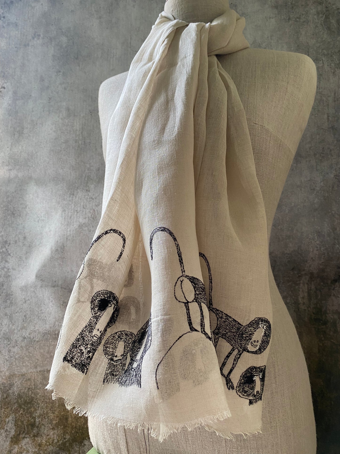 Playful Monkey Stole