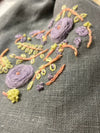 Lilac Chrysanthemum - Embroidery Drawstring Bag Kit