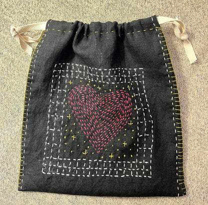Sashiko Embroidery Kit - Loving Heart