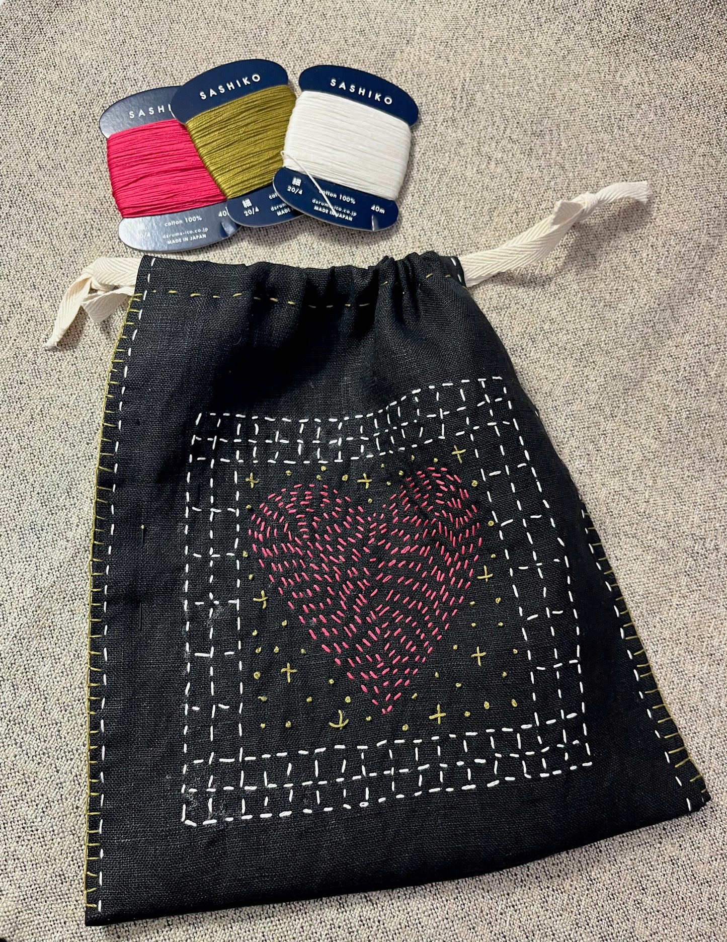 Sashiko Embroidery Kit - Loving Heart