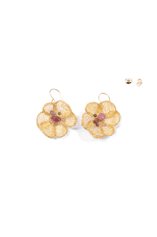 Pink Hana Pendant Earrings